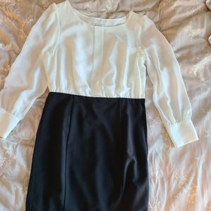 H&M black and white dress size 10